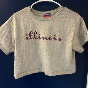university of illinois champion cropped t shirt